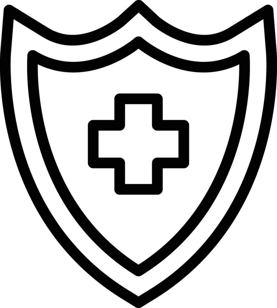 ilustración de diseño de icono de vector de escudo