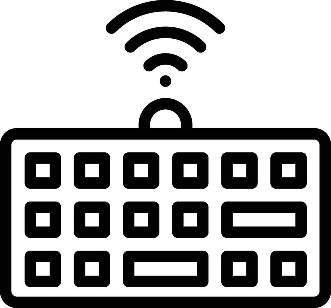 Wireless keyboard Vector Icon Design Illustration