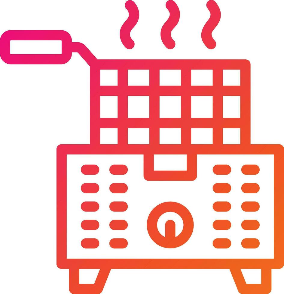 Deep Fryer Vector Icon Design Illustration