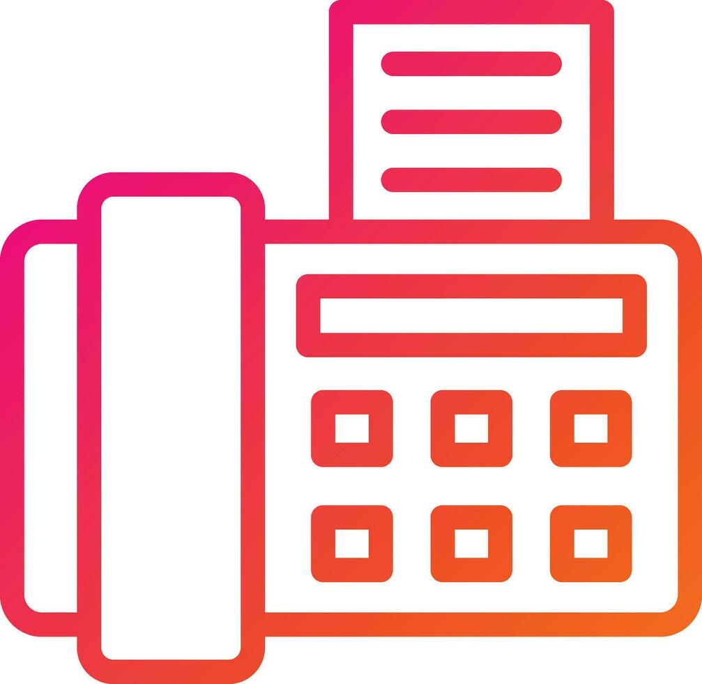 Fax Machine Vector Icon Design Illustration