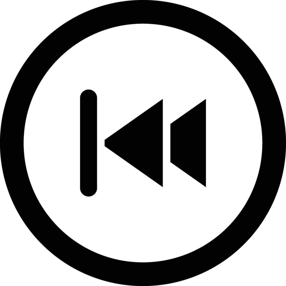 Backward Vector Icon Design Illustration