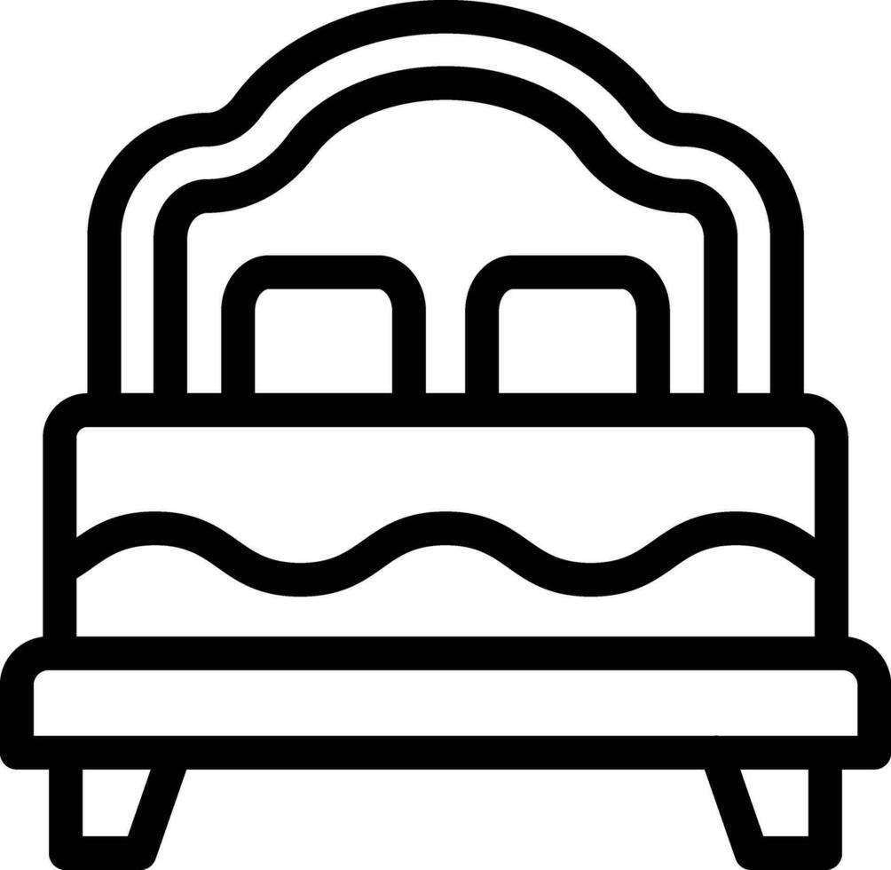 Double Bed Vector Icon Design Illustration