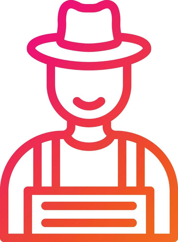 Farmer Vector Icon Design Illustration