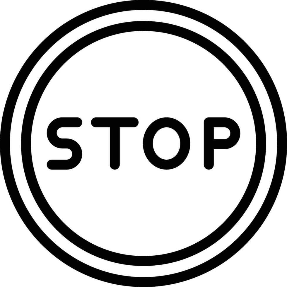 Stop Vector Icon Design Illustration