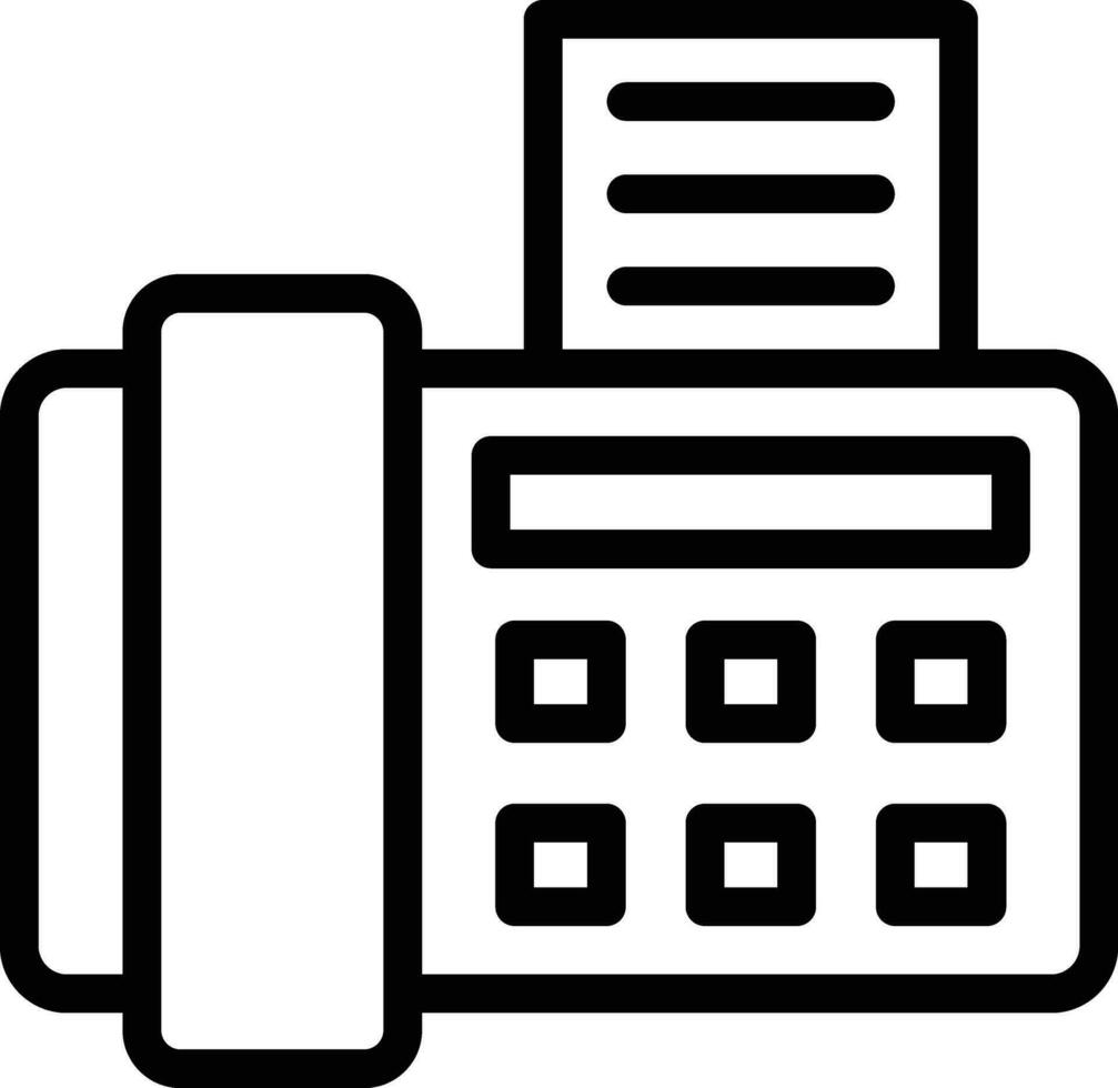 Fax Machine Vector Icon Design Illustration