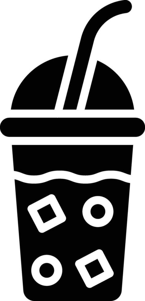 Iced Coffee Vector Icon Design Illustration