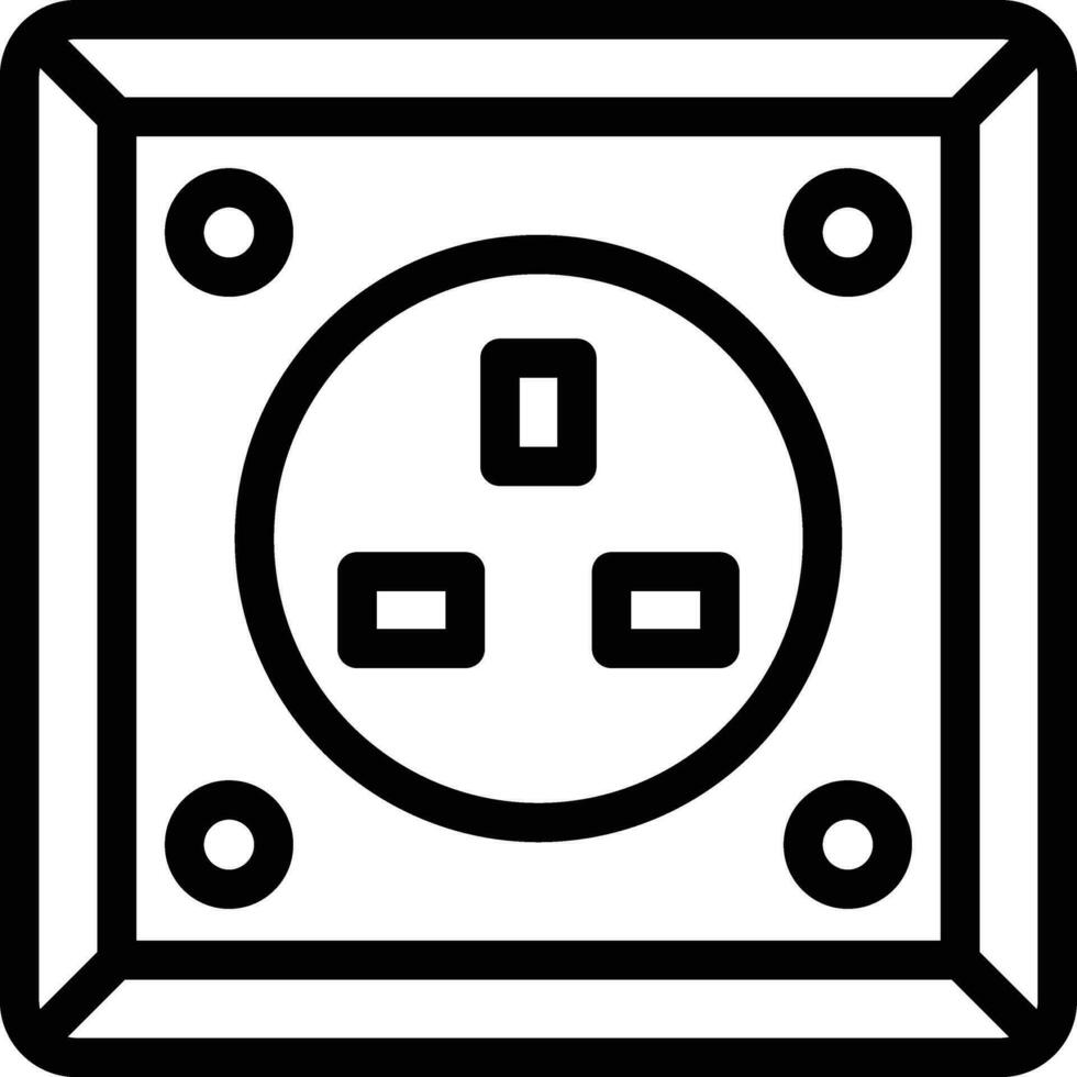 Power socket Vector Icon Design Illustration