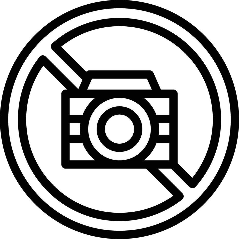 No Camera Vector Icon Design Illustration