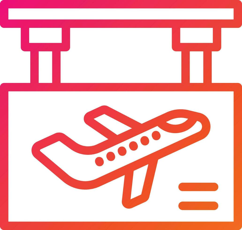 Boarding Gate Vector Icon Design Illustration