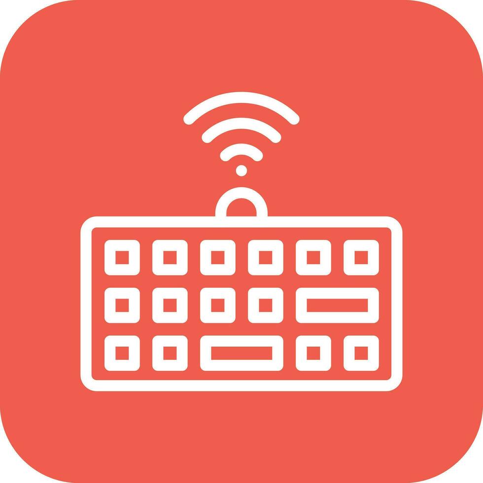 Wireless keyboard Vector Icon Design Illustration