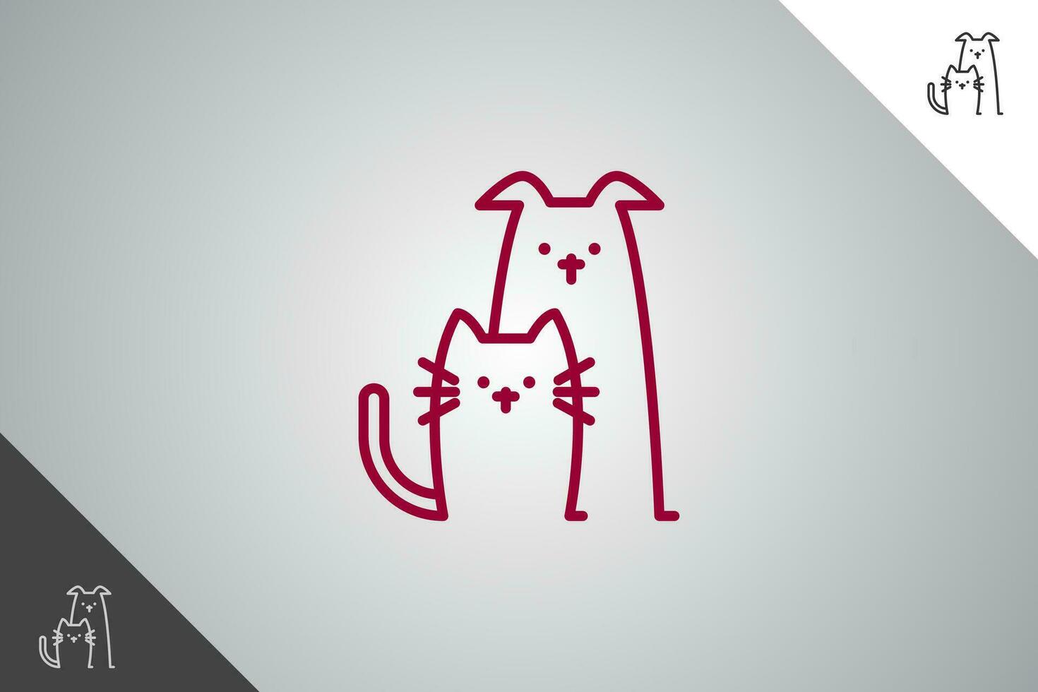 Animal pet modern logotype and symbol. Perfect logo for business related to animal, pet and veterinary. Isolated on background. Vector eps 10.