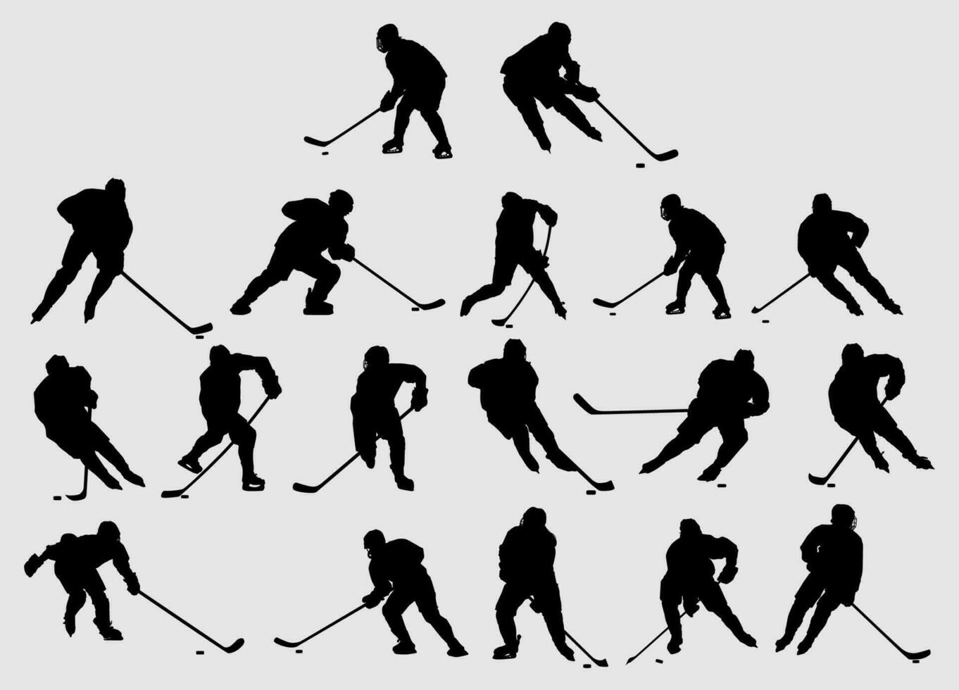 alto detalles de hielo hockey silueta. mínimo símbolo y logo de deporte. ajuste para elemento diseño, fondo, bandera, fondo, cubrir, logotipo aislado en negro antecedentes. vector eps 10