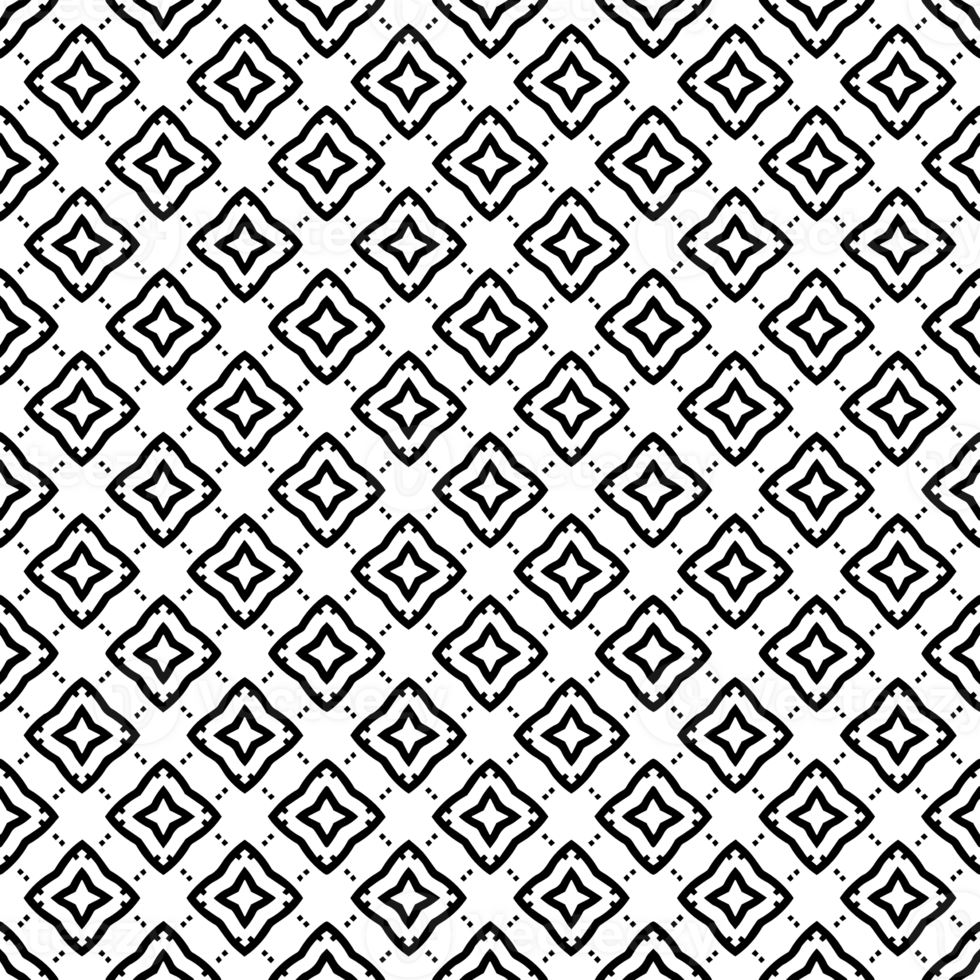 Black seamless abstract pattern. Overlay for background and backdrop. Ornamental design. PNG graphic illustration with transparent background.