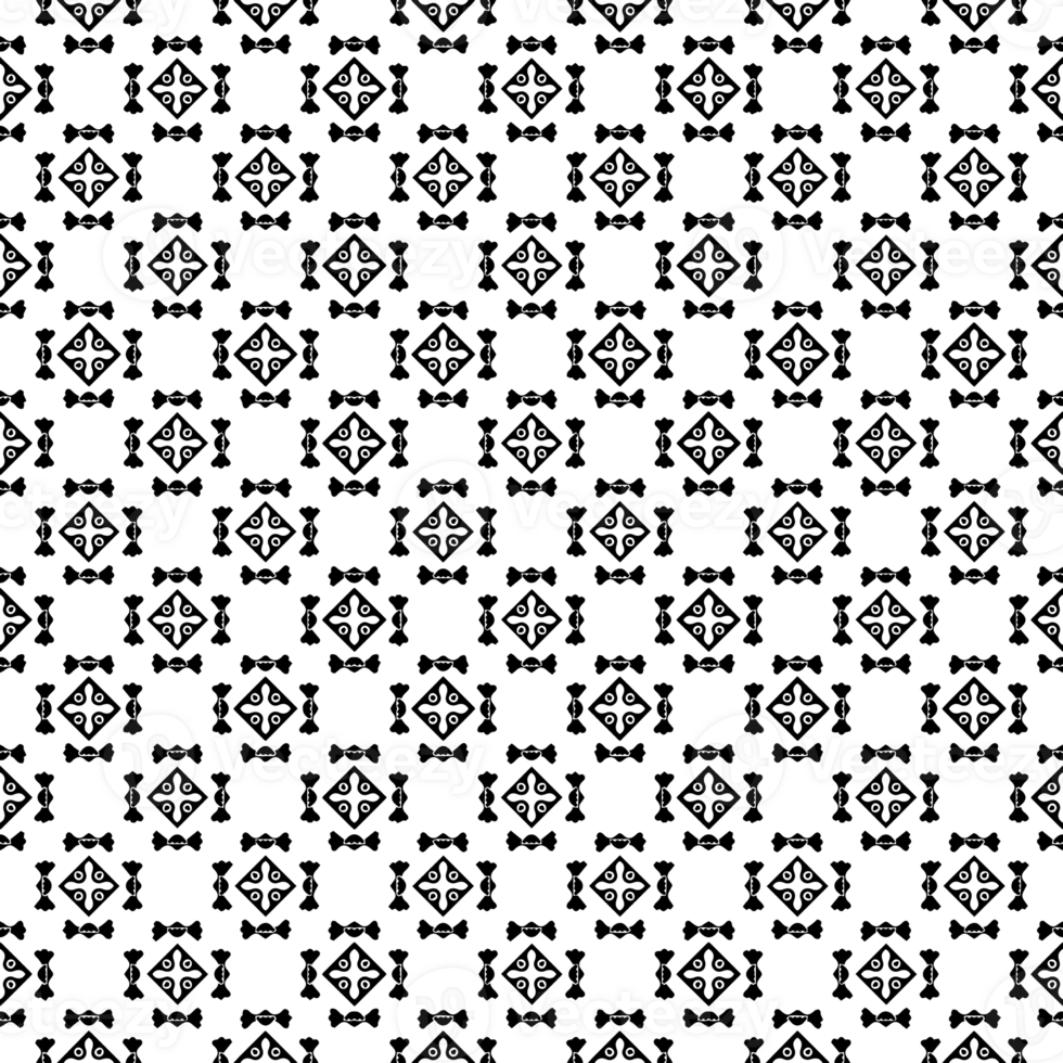 Black seamless abstract pattern. Overlay for background and backdrop. Ornamental design. PNG graphic illustration with transparent background.