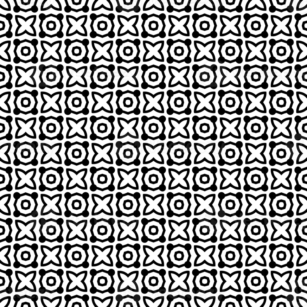 Black seamless abstract pattern. Overlay for background and backdrop. Ornamental design. PNG graphic illustration with transparent background.