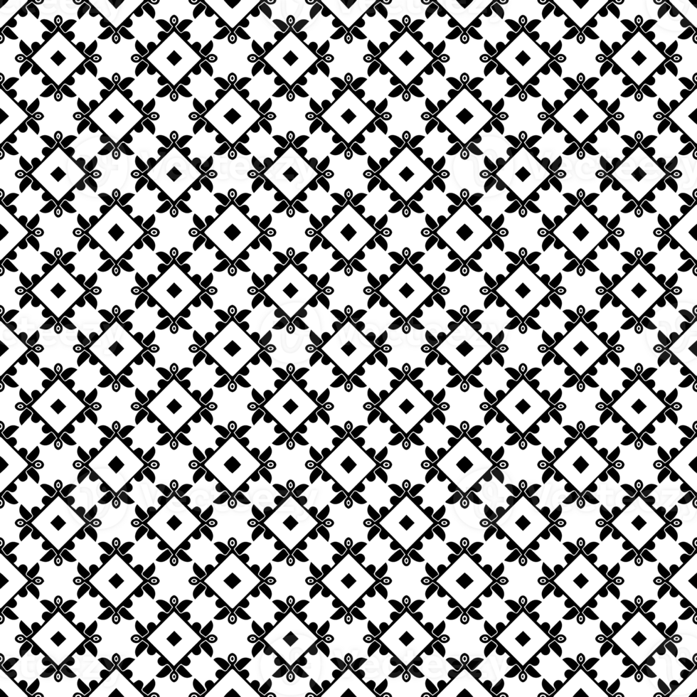 Black seamless abstract pattern. Overlay for background and backdrop. Ornamental design. PNG graphic illustration with transparent background.