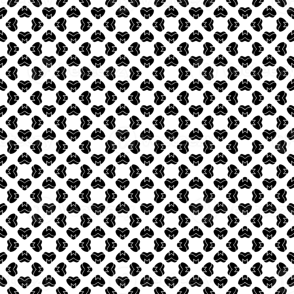 Black seamless abstract pattern. Overlay for background and backdrop. Ornamental design. PNG graphic illustration with transparent background.