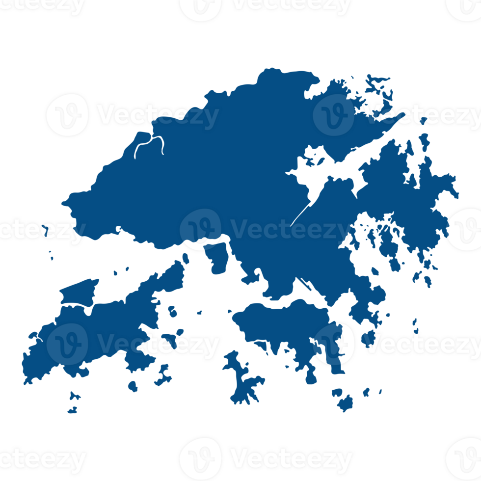 Hong Kong map. Map of Hong Kong in high details png