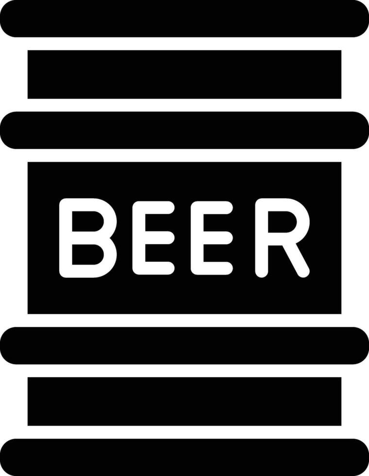 Beer Keg Vector Icon Design Illustration