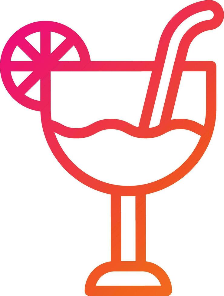 Cocktail Vector Icon Design Illustration