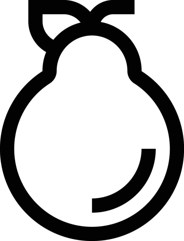 ilustración de diseño de icono de vector de pera