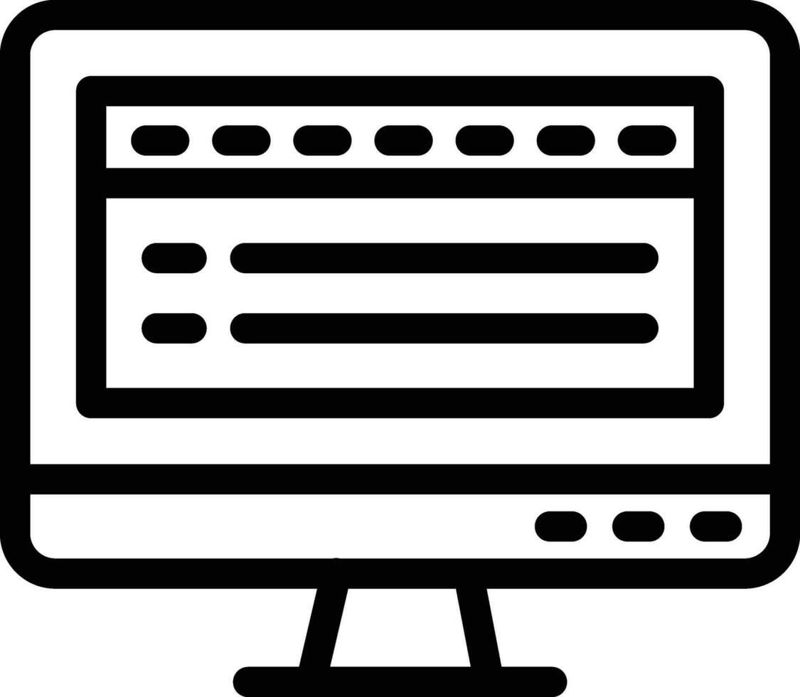 Screen Vector Icon Design Illustration