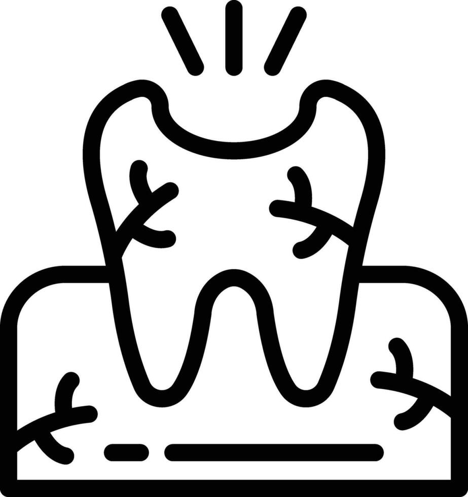 Broken Tooth Vector Icon Design Illustration