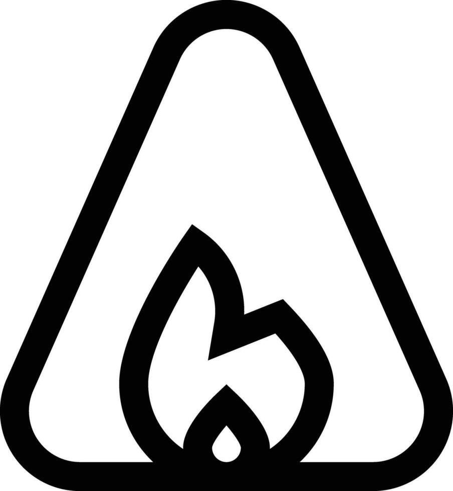 fuego advertencia vector icono diseño ilustración