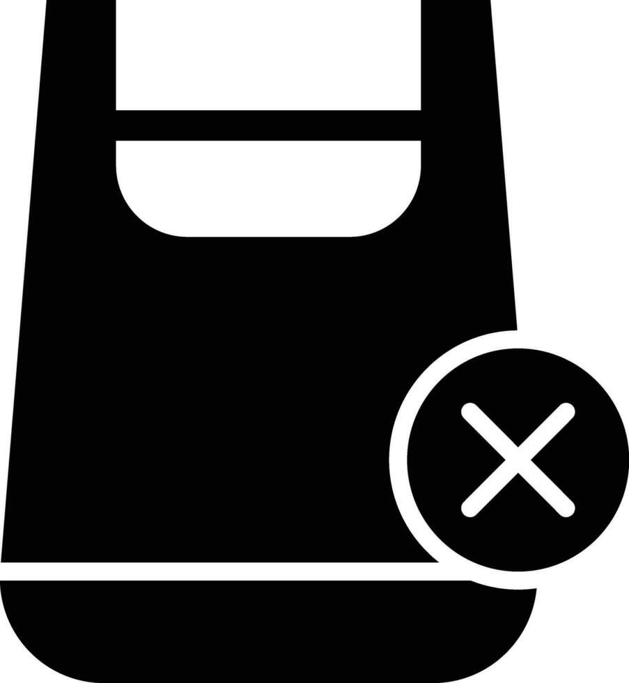 No plastic bag Vector Icon Design Illustration