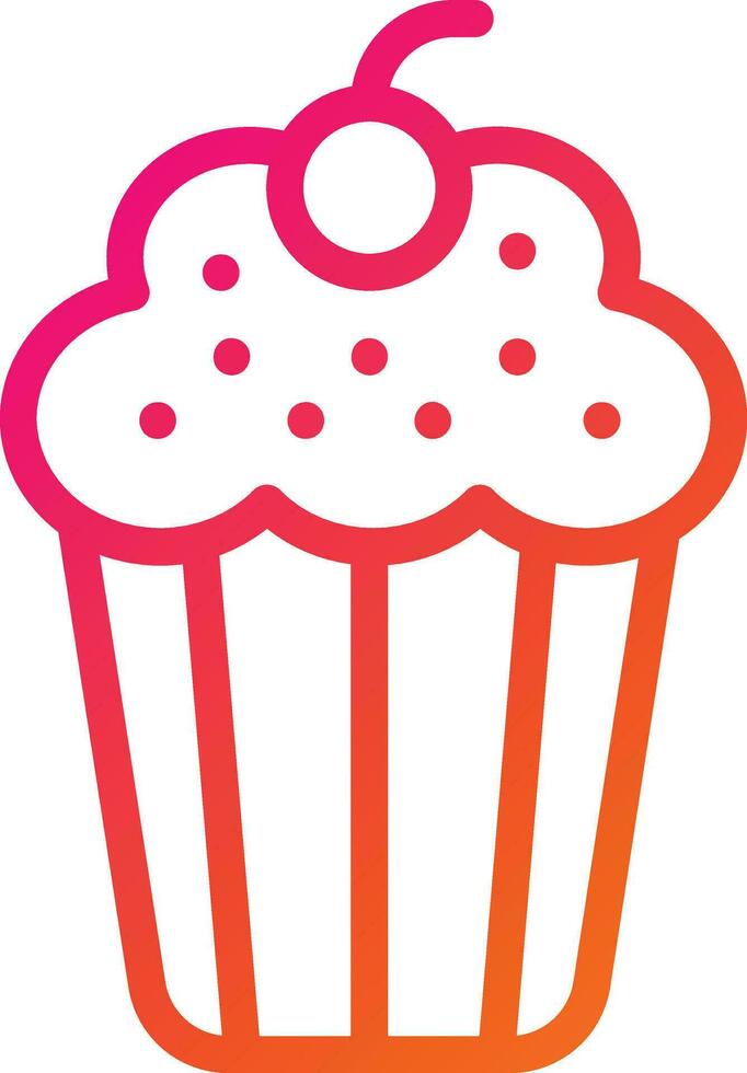 Cup cake Vector Icon Design Illustration