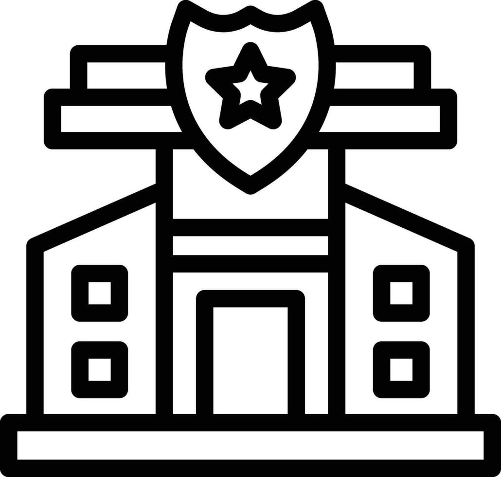 Police Station Vector Icon Design Illustration