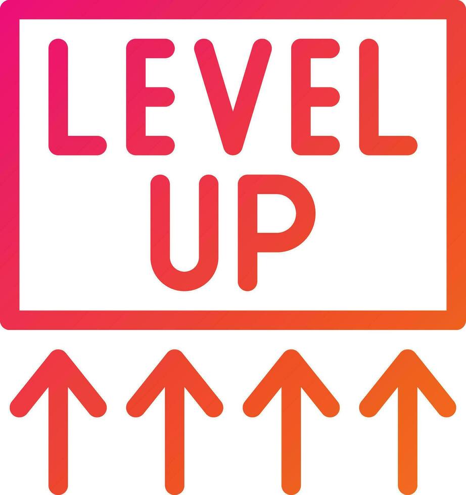 Level up Vector Icon Design Illustration