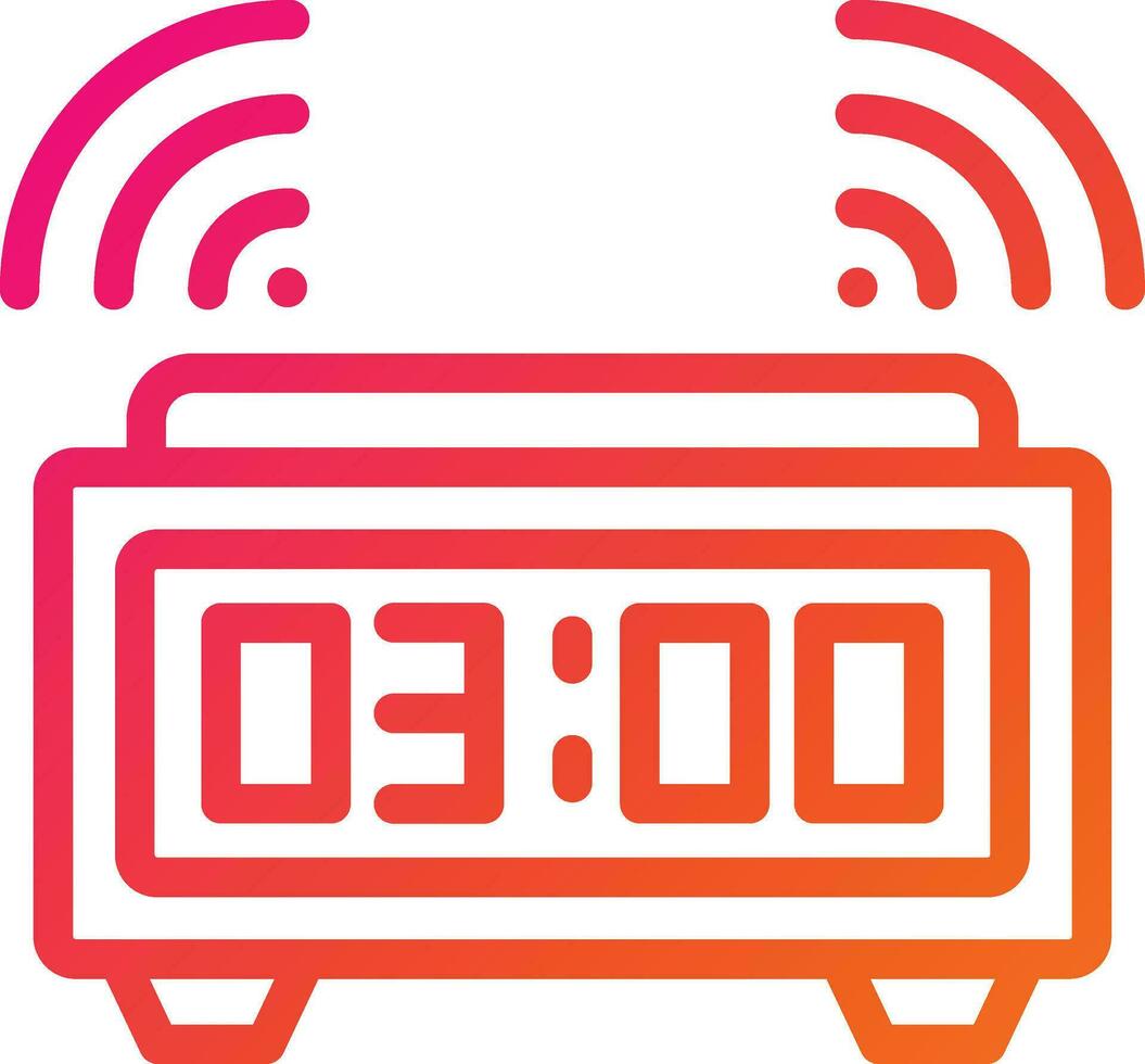 Digital alarm clock Vector Icon Design Illustration