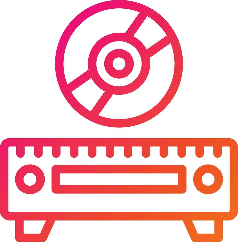 Cd Player Vector Icon Design Illustration