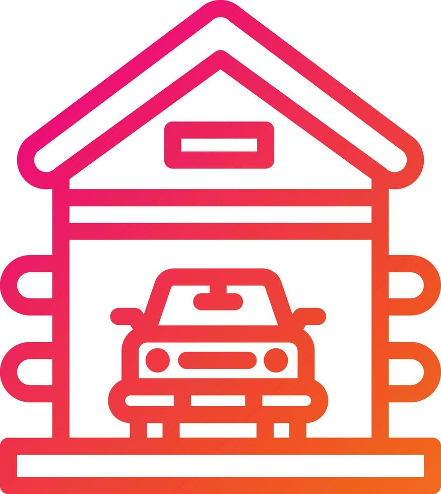 ilustración de diseño de icono de vector de garaje