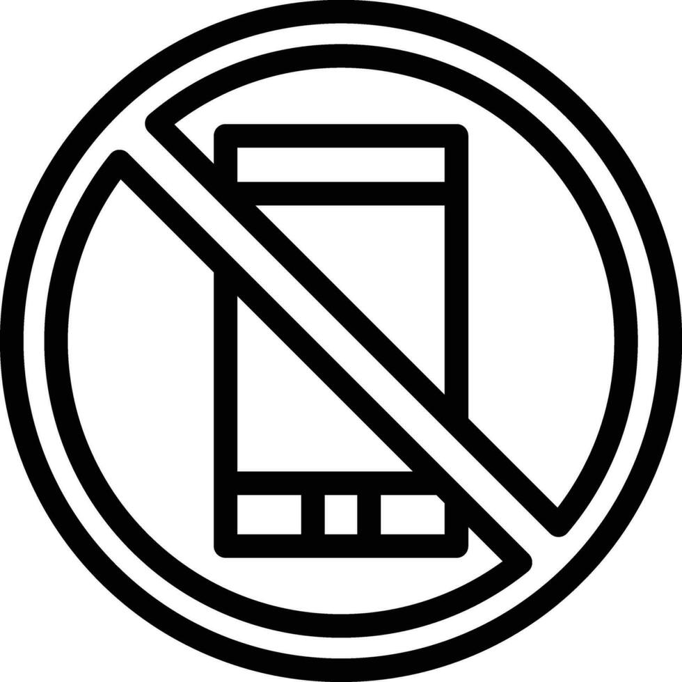 No Phone Vector Icon Design Illustration