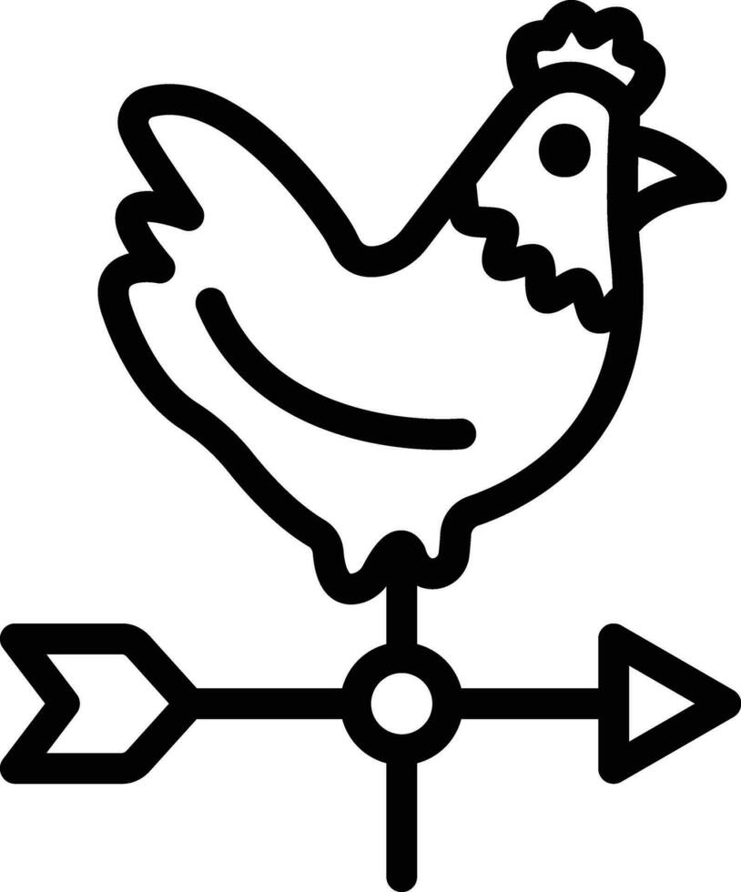Weather Vane Vector Icon Design Illustration