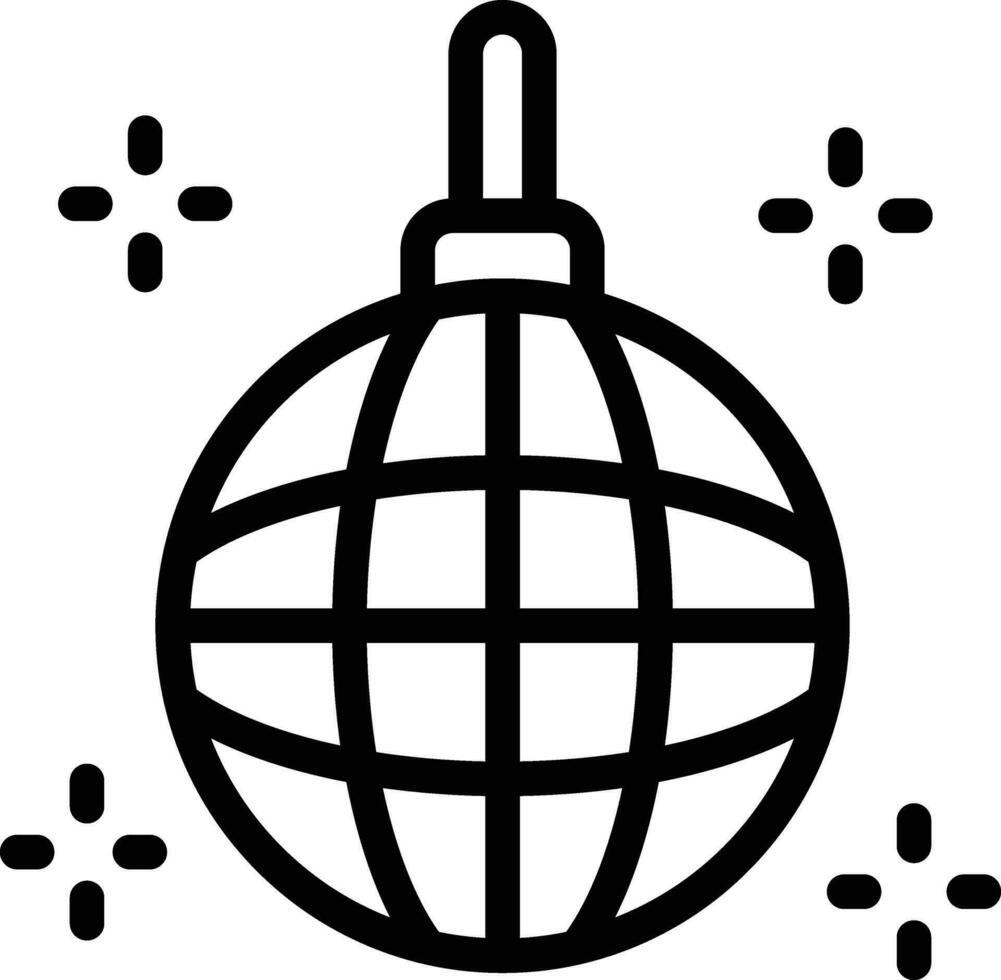Ilustración de diseño de icono de vector de bola de discoteca