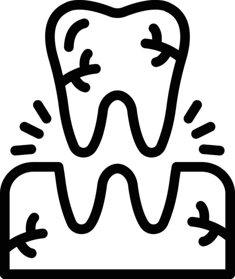 diente extracción vector icono diseño ilustración