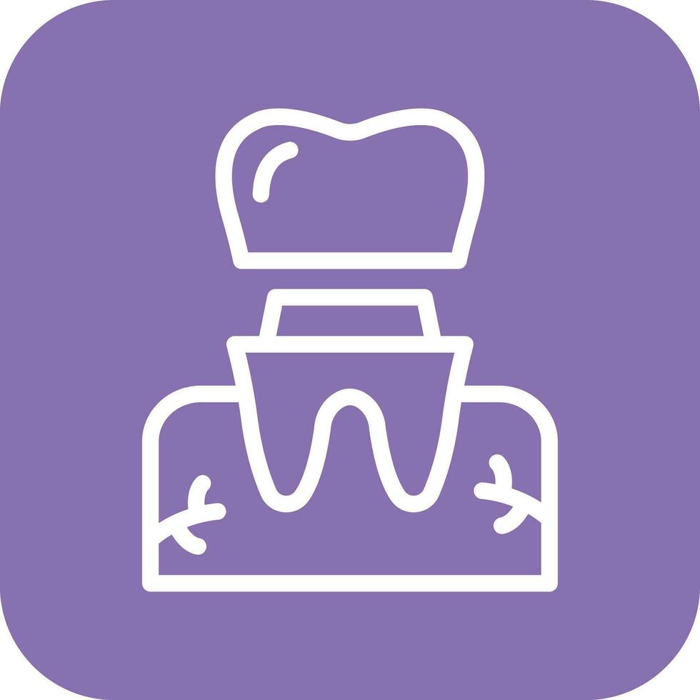 dental corona vector icono diseño ilustración