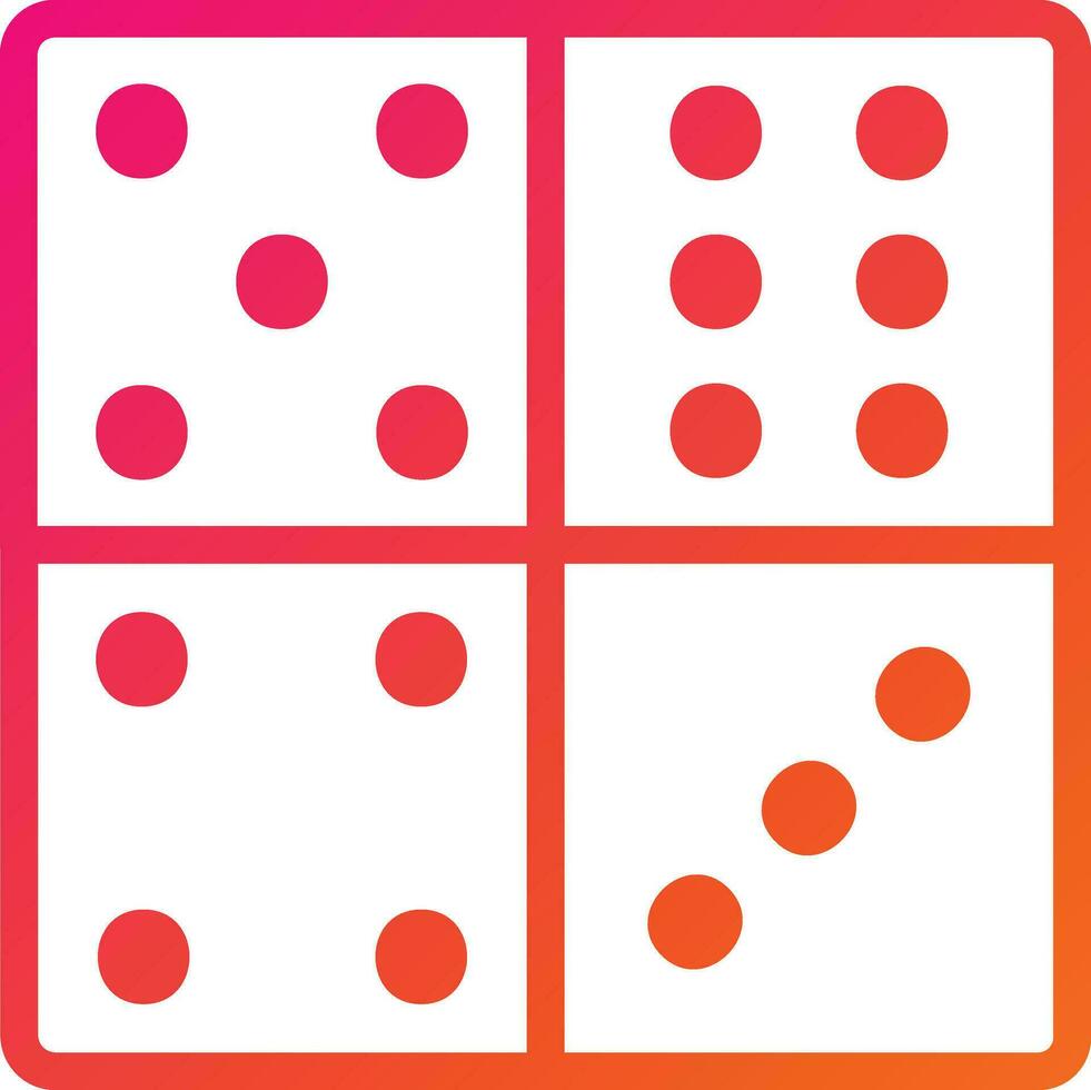 Domino Vector Icon Design Illustration
