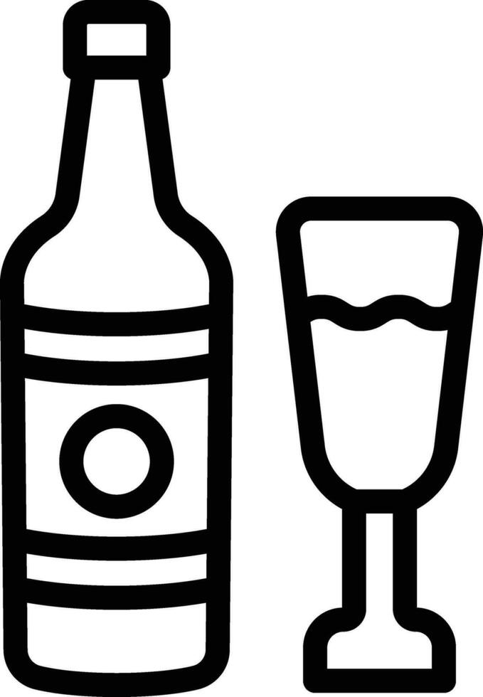 ilustración de diseño de icono de vector de champán