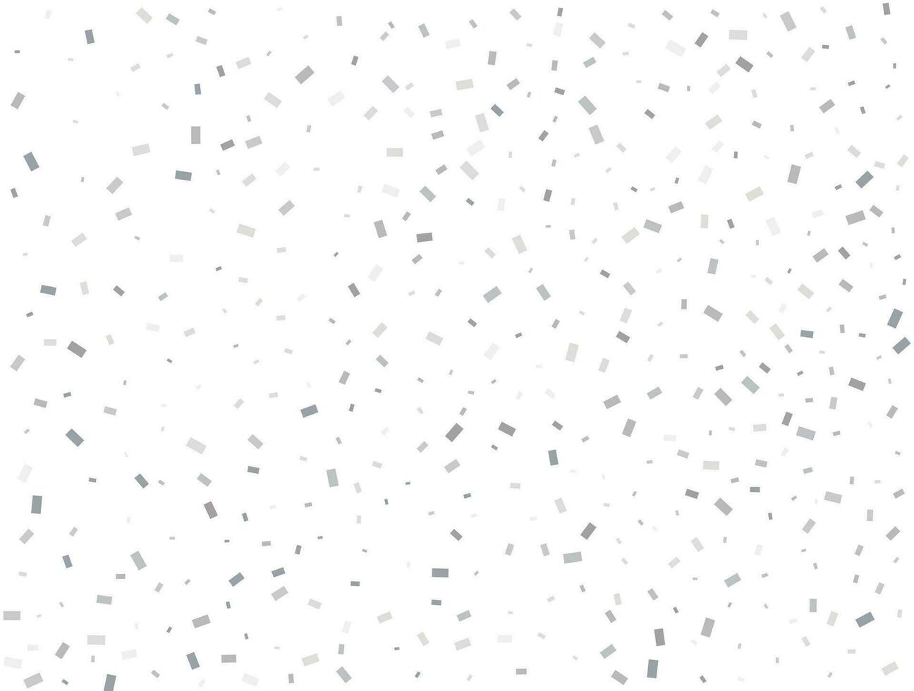 Light silver Rectangular glitter confetti background. White festive texture. vector