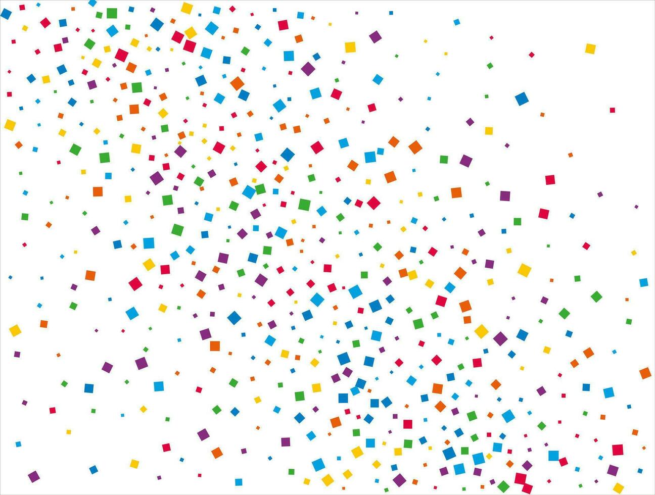 Magic Rainbow Squares Confetti. Vector illustration.