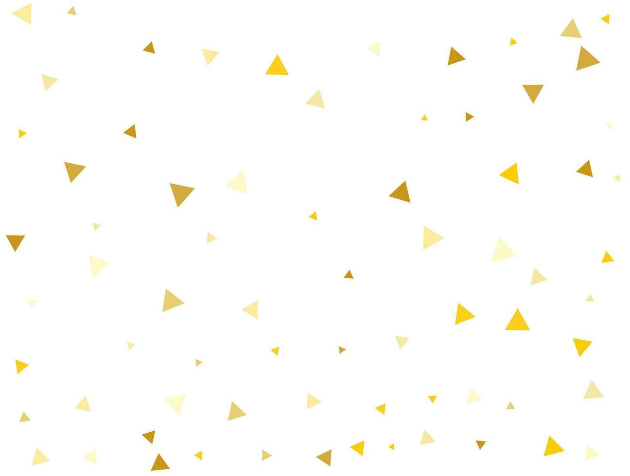 Navidad ligero dorado triangulares. papel picado celebracion, que cae dorado resumen decoración para fiesta. vector ilustración