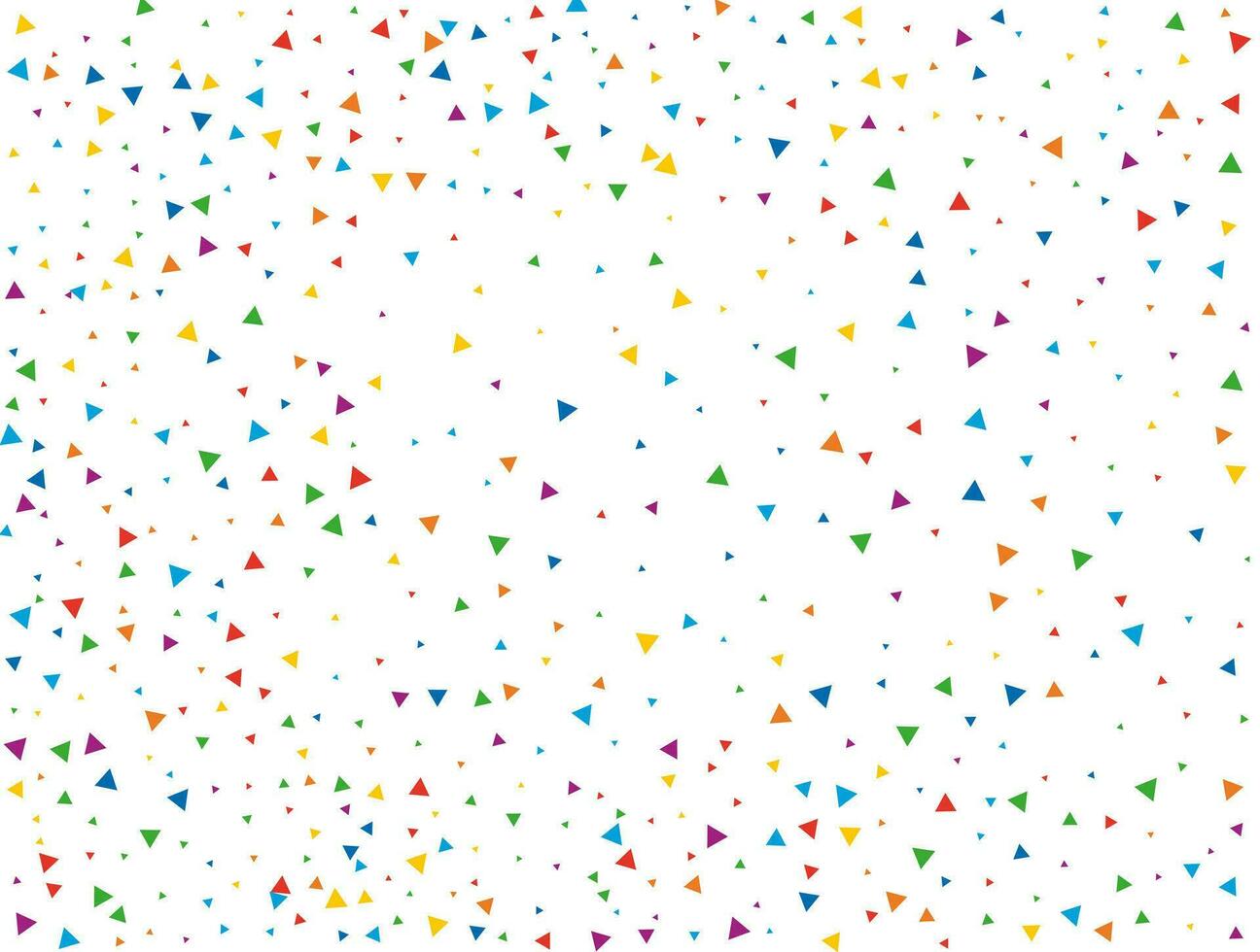 New Year Triangular Confetti. Light Rainbow glitter confetti background. Colored festive texture. vector