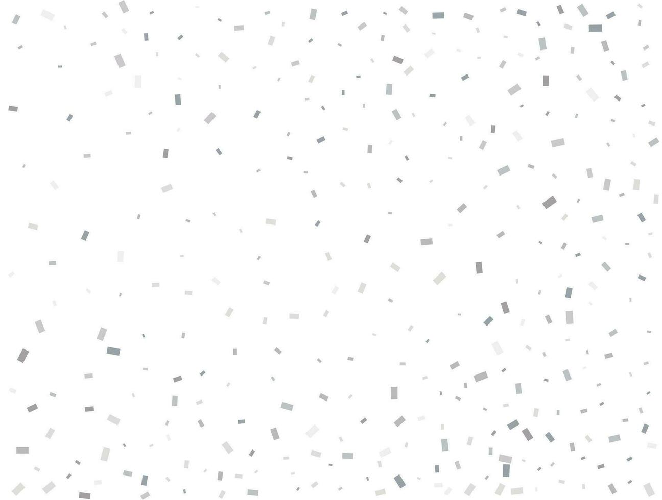 Light silver Rectangular glitter confetti background. White festive texture. vector