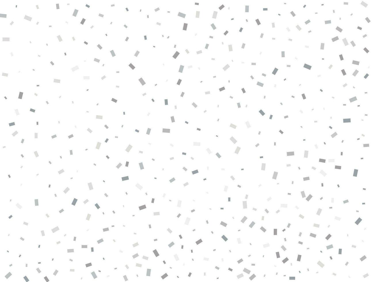 Light silver Rectangular glitter confetti background. White festive texture. vector