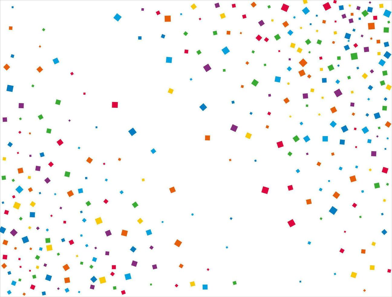 Magic Rainbow Squares Confetti. Vector illustration.