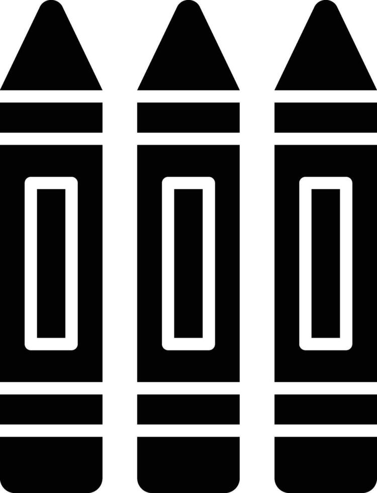 Pencil Crayon Vector Icon Design Illustration